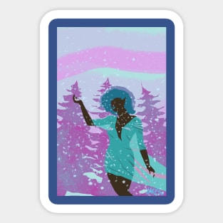 winter elf witch Sticker